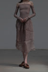 marc le bihan dead wood rose silk skirt 25930 6 layers of yarn